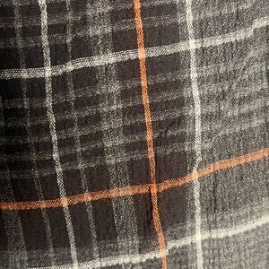 Zara Black and Orange Plaid Cropped Pants